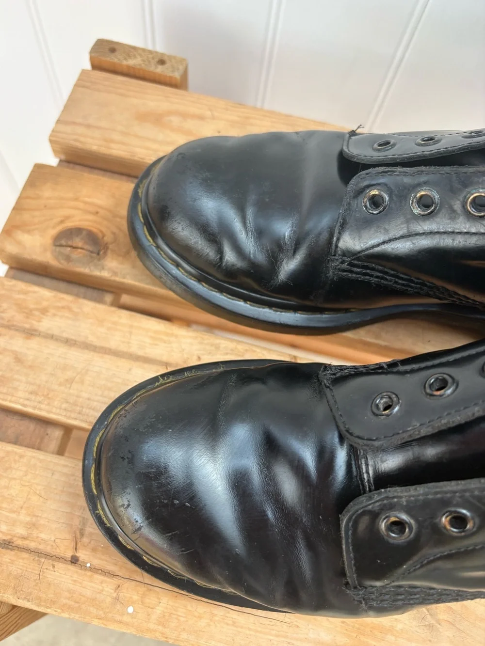 Dr. Martens Black Leather Lace-Up Combat Boots
